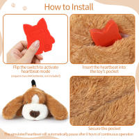 Juguete Interactivo Para Perros Puppy Dog Heartbeat Dinosaurio De Peluche Con Sonido De Corazón Juguetes Para Morder Para Entrenamiento En Caja Y Ayuda Al Sueño - details 1