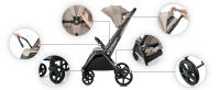 Kinderkraft LOOM Silla de Paseo, Carrito bebé, cochecito bebé, Suspensión, carga máxima 27kg, Plegable, Fácil de Plegar, ligero, capota extensible, cesta espaciosa - details 1