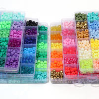 Kit De Perlas Para DIY 480pcs Con Letras Y Agujeros Grandes Espaciadores De Acrílico Para Creación De Joyería Pulseras Y Suministros De Cabello - details 0