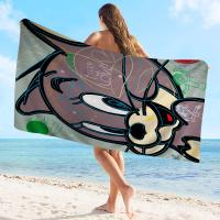Toalla De Playa Curtoon T-Tom Y J-Jerry Microfibra Absorbente Rápida Secado Suave Yoga Natación Resort Montañismo Tamaño 76x182 Cm - details 10