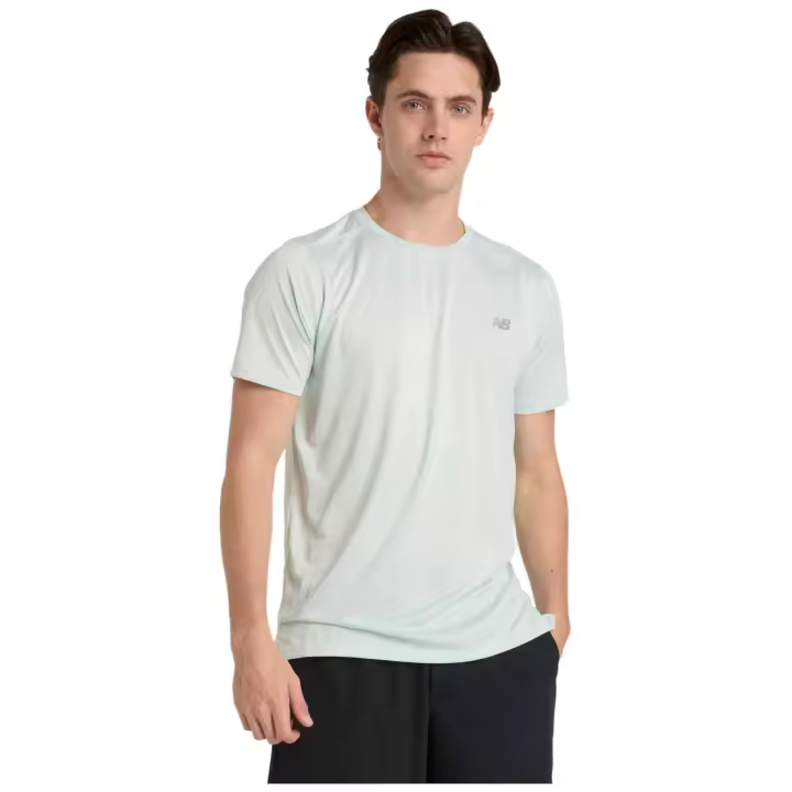 Camiseta de Manga Corta NEW BALANCE  para hombre en color verde - 1