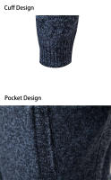 Chaqueta De Veludo Para Hombre Con Capucha Estilizada Casual Cierre De Cremallera Manga Completa Abrigo De Otoño E Invierno - details 13