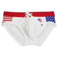 Bragas De Natación Para Hombre Briefs De Playa Deporte Acuático Estilo Sexy Con Palabras De La Bandera Y Copa Word Cup Material Poliéster Y Spandex - details 6