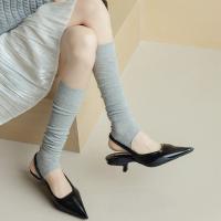 Nuevas Medias De Mujer En Color Sólido Moda Delgadas Transpirables Simple Largas Hasta La Rodilla Elegantes Calentadores De Pierna Tendencia De Calcetines Para Mujer - details 12