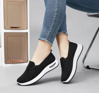 Zapatos Casuales Para Mujer En Color Rosa Zapatos De Malla Transpirables Y Moda Para Caminar Y Correr Zapatillas Planas Vulcanizadas 2024 - details 12