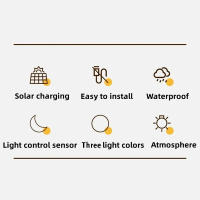 1/2PCS Luz Solar LED Para Piso De Jardín Impermeable Luz De Camino In-Ground Escenario De Paisaje Moderno Con Batería De Litio - details 1