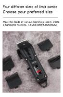 Cortador De Pelo Eléctrico Hiena HYN-212 Recargable Sin Cable Para Hombres Potente Con Ajuste De Longitud Y Recarga Rápida Trimmer De Barba Herramienta De Peluquería - details 10