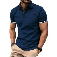 Camisa Polo Para Hombre De Manga Corta Verano Transpirable Basic Botones Ligero Suéter De Gimnasio Estilo Coreano Daily Polyester - details 3
