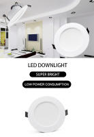Spot LED De Cocina Impermeable 7W 9W 12W 15W 18W Luz Blanca Cálida Y Fría Redonda Revestimiento De Plástico PP Instalación Recesiva - details 0