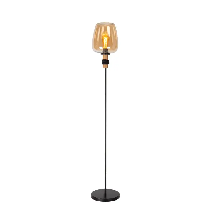 Lucide ILONA - Lámpara de suelo - Ø 34 cm - 1xE27 - Ámbar - 1