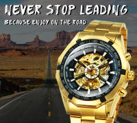 Reloj Mecánico WINNER Clásico Esqueleto Para Hombres Manos Luminosas Correa De Acero Inoxidable Marca De Lujo Forsining Reloj De Pulsera - details 12