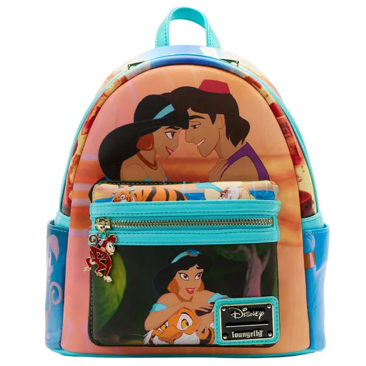 Mochila Jarmine Aladdin Disney Loungefly 25cm. Mochila ergonómica con amplio espacio. Diseño resistente y versátil para llevar tus pertenencias con estilo. - 1