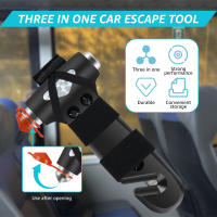 Martillo De Seguridad Para Coche Herramienta De Emergencia Universal Con Cortador De Cinturón 3 En 1 Rompe Vidrio Rescate - details 0