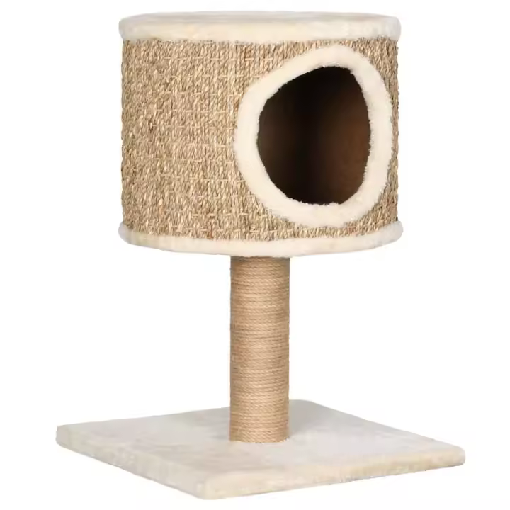 Árbol para Gatos with House y Poste ascendente 52 cm Herba Marina - 1