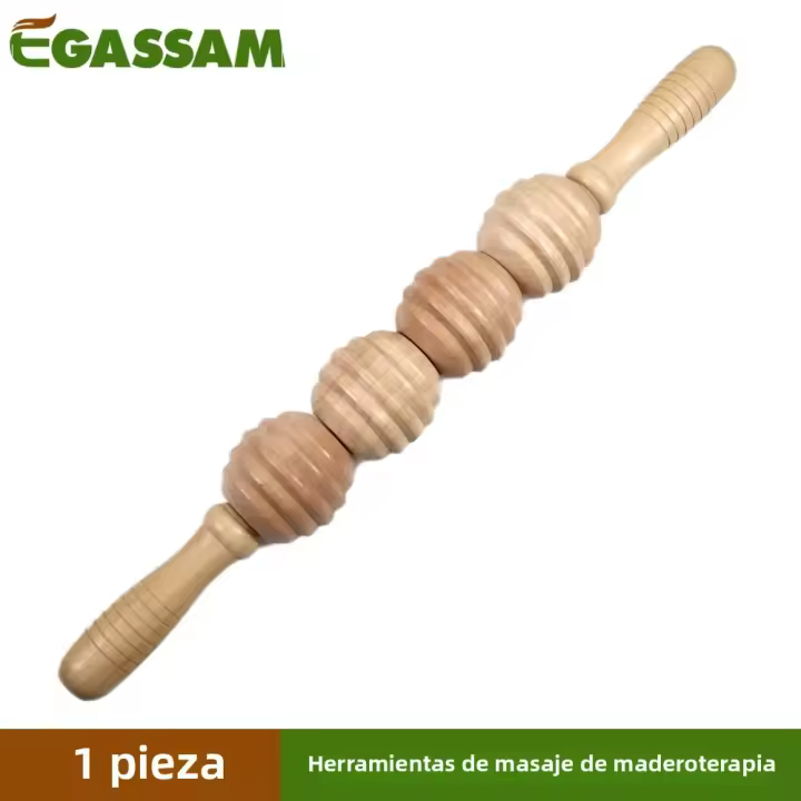 Masajeador De Madera Manuales Para Alivio Del Músculo Herramienta De Terapia Corporal Rodillo De Masaje Para Celulitis Trigger Point Stick - 1