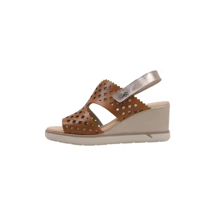 Fluchos F1972 - Sandalia Plana Mujer Camel - Cómoda y Elegante - 1
