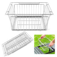 Cesta De Drenaje Para Camping IGT Con Soporte Para Platos Tazas Y Ollas Cesta De Almacenamiento Para Mesa IGT Estante De Expansión Lateral De Escritorio Material De Acero Inoxidable 304 - details 0