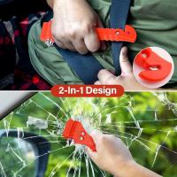 Martillo de Seguridad para Automóviles 2 en 1 Herramienta de Escape de Emergencia con Romper la Ventana de Coche y Cortador de Cinturón de Seguridad para Autobús Tren para Salvar la Vida 2 Piezas - details 2