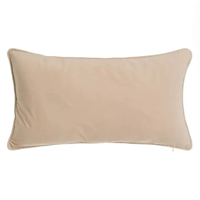 Cojín Avalon Terciopelo Beige  Rectangular  (30x50 cm) - 1