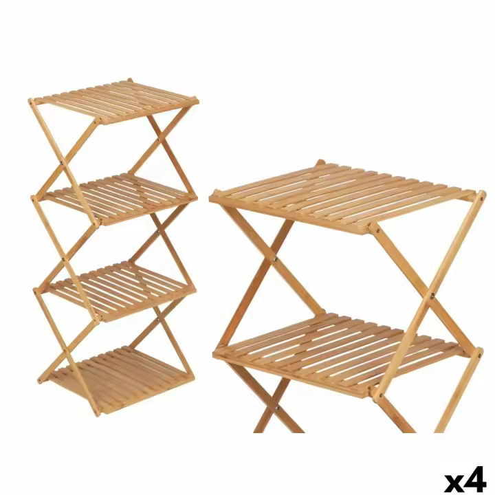Estantería CH68220-5 2 Natural Bambú 40 x 92,5 x 33,2 cm (4 Unidades) - 1