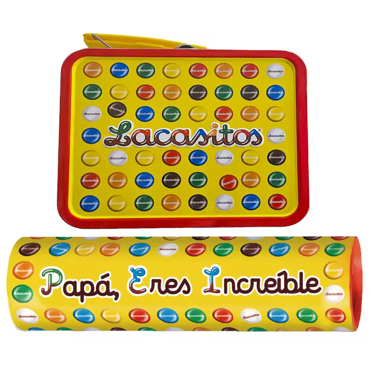 Lacasitos Megatubo 1,5 KG-Papá, eres increíble + LATA MALETÍN - 1