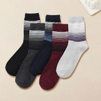 5 Pares De Calcetines De Lana Gruesos Estilo Étnico Retro Para Hombre Calcetines Medio Tubo Para Otoño E Invierno Calientes - details 1
