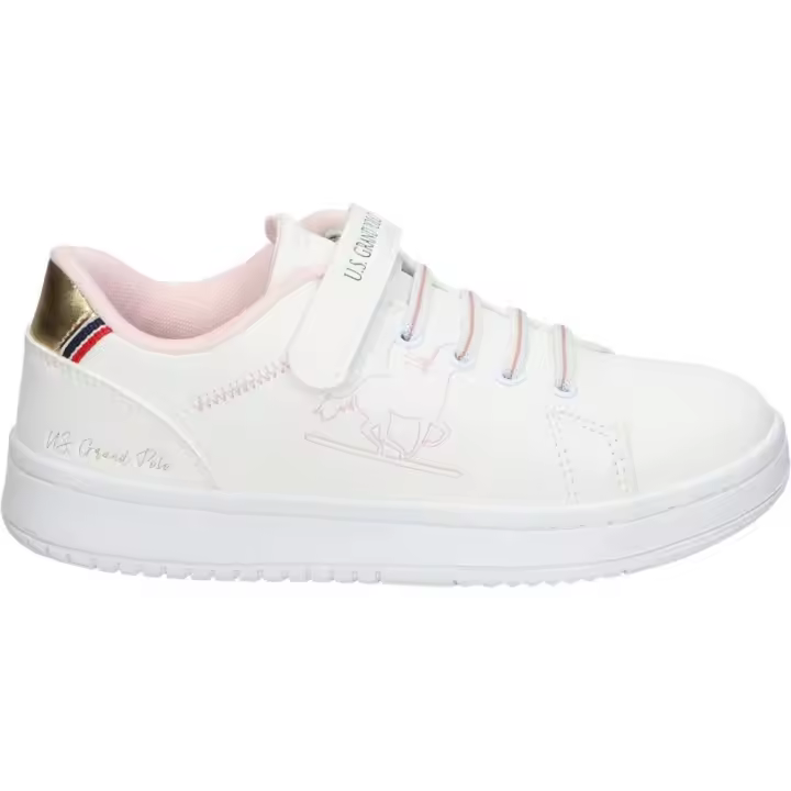 U.S. GRAND POLO | Zapatillas U.S. Grand Polo para Niña – Deportiva en Color Blanco – Sneakers con Cordones y Velcro – Casual – Máximo Ajuste – Cómodas y Versátiles – Modelo GPK424005 - 1