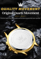 Reloj De Pulsera Para Hombre OLEVS Lujo Impermeable Cuarzo Estilo Esqueleto Dorado 24 Horas Día Noche Resistente Al Choque Y Luz - details 4