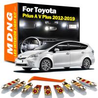 Kit De Luz LED Para Interior De Coche MDNG 12Pcs Canbus Para Toyota Prius a V plus 2012-2019 Luz De Mapa Farol De Maletero Luz De Puerta Luz De Licencia Blanco Azul LED Vida Útil 50000 Horas - details 0