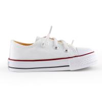 ANDY-Z AN1005 Blanco Zapatillas De Lona  cordon  con puntera de goma, para niños y niñas - details 1