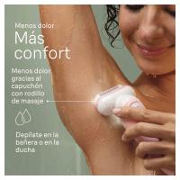 Braun Silk-épil 9 SES9-000- Depiladora mujer elétrica con cabezal flexible, mango antideslizante, control de presión para depilación fácil, inalámbrico, en seco y mojado, cabezal de rasurado, cabezal ancho con 40 pinzas MicroGrip, mango fino - details 3