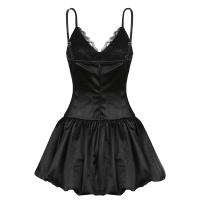 IAMHOTTY Vestido A-line Elegante Con Bordado De Encaje Para Fiesta De Cumpleaños Alta Calle V-cuello Spaghetti Strap Sundress Princesa Tutu Ropa - details 2