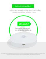 Lámpara De Noche LED Con Sensor De Movimiento Control Botón Recargable Por USB Luz Dimmable Para Escaleras Armario Armario - details 9