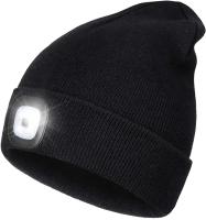Gorro De Invierno LED Con Luz Recargable Por USB Unisex Gorro Caliente Con Farol De Cabeza Para Noche Capa De Luz De Flashlight Tejido - details 4