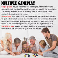 Juego Coreano Gonggi Para Familia Juguete De Caza De Piedras Gonggi Alivio De Estrés Juego De Mesa Divertido Para Niños Regalos - details 1