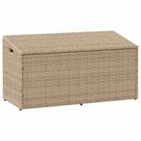 vidaXL Caja almacenaje jardín ratán sintético 110x50x58 cm en color Gris claro/Gris/Negro y más - details 3