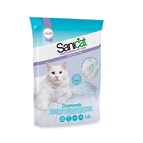 SANICAT ARENA PARA GATOS SÍLICA DIAMONDS 3,8L - 1