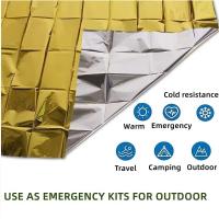 Manta De Sobrevivencia De Poliéster 160x210CM Compacta Y Aislada Para Emergencias Exterior Camping Equipamiento De Primeros Auxilios - details 2