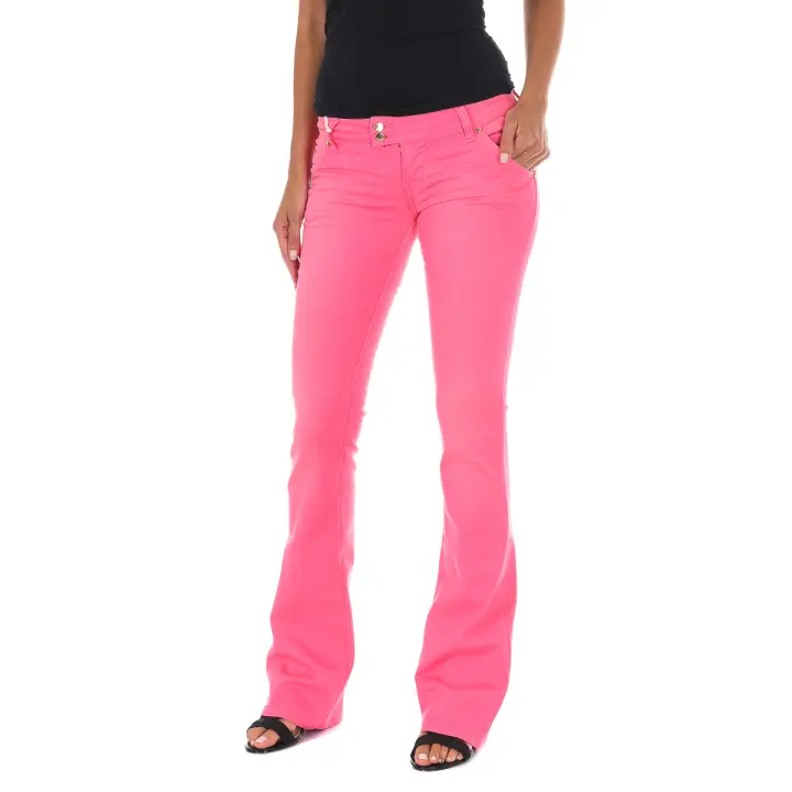 MET-Pantalon Tejano Largo con bajos acampanados 10DBF0432-G290 para Mujer - 1