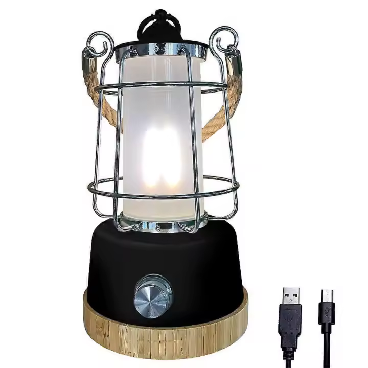 Lámpara LED retro lámpara de camping al Aire Libre con Banco de Energía, totalmente regulable, inalámbrico, Batería, recargable, USB, Blanco caliente y frío, 75 Hou - 1