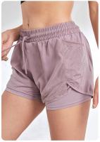 Shorts Deportivos Elásticos Para Mujer Con Bolsillos Yoga Leggings Falsos Para Correr Y Entrenar Talla Verdadera - details 6