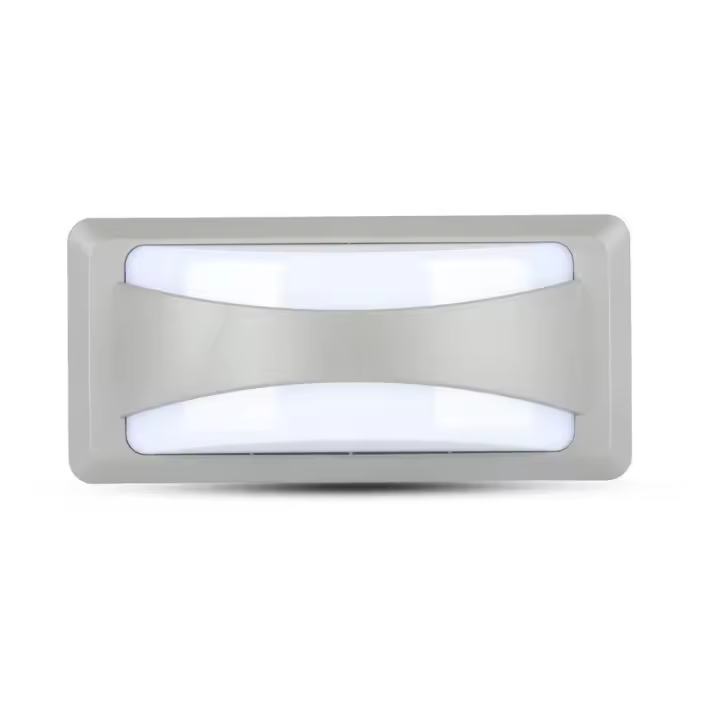 Lámpra para exterior LED 12W con mamparo Blanco Natural Cuerpo Gris IP65  VTAC - 1