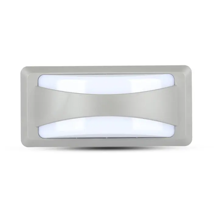 Lámpra para exterior LED 12W con mamparo Blanco Natural Cuerpo Gris IP65  VTAC - 1