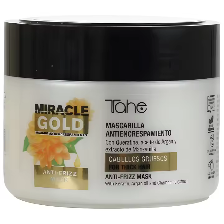 Tahe Miracle Gold Anti Frizz Mascarilla Cabellos Gruesos 300Ml - 1