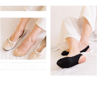 FINETOO 4 Pares De Calcetines De Seda De Hielo Ultrafinos Para Mujer Con Antepezuña Y Antideslizante Calcetines Invisibles Para Barco - details 3