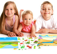 Juego De Rompecabezas Con Puzles De Princesa Y Animales Para Niños Juguetes Educativos Reutilizables Adhesivos Estáticos Regalo Para Fiesta De Cumpleaños - details 11