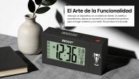 SODANY Despertador Digital Proyector Reloj Mesa con Pantalla LCD Sensor de Sonido Temperatura Fecha y Alarma a Pilas - details 0