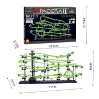 Juego De Carreras De Mármol Con Elevador Eléctrico Y Luz Espacial Rail Roller Coaster Niveles 2 3 4 Juguetes Educativos De Ciencia Para Niños - details 5