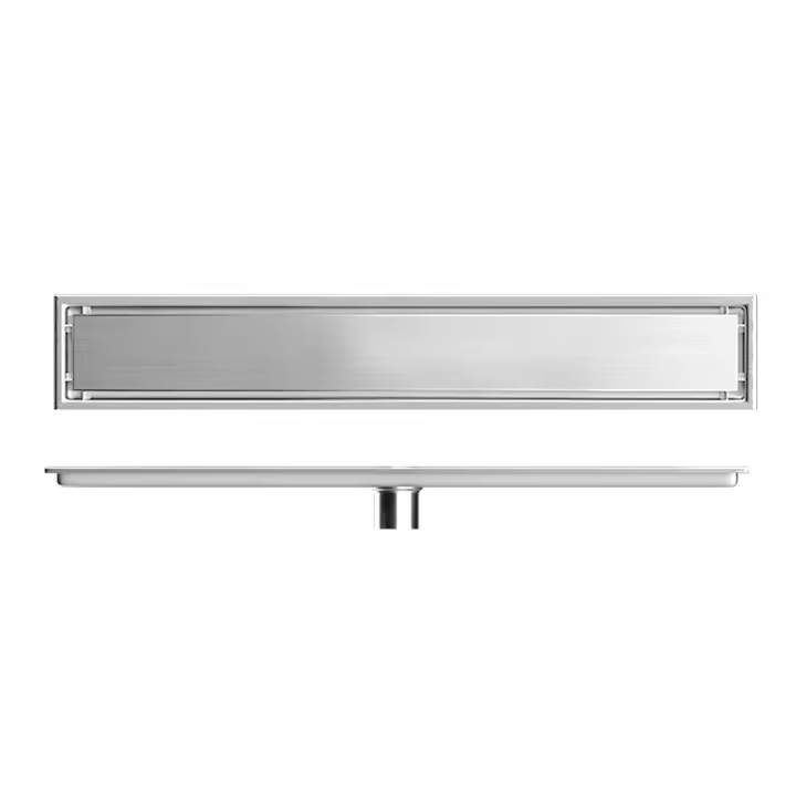Drenaje de piso rectangular, función de barrera de agua, evita obstrucciones, drenaje lineal de ducha de acero inoxidable para cocina, hotel - 1