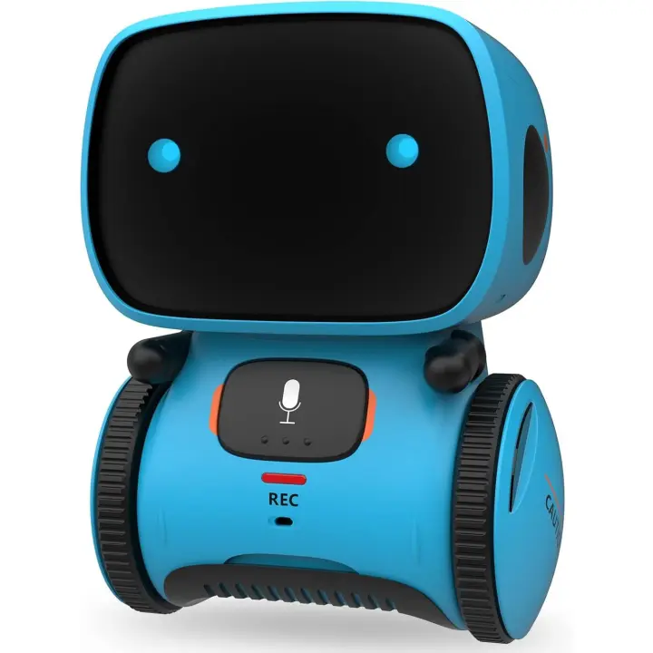 Interactive compañero, talking robot intelente, que Baila, canta, Graba, repite, Regalos de cumpleaños para niños de 3 años en Adelante (Azul) - 1